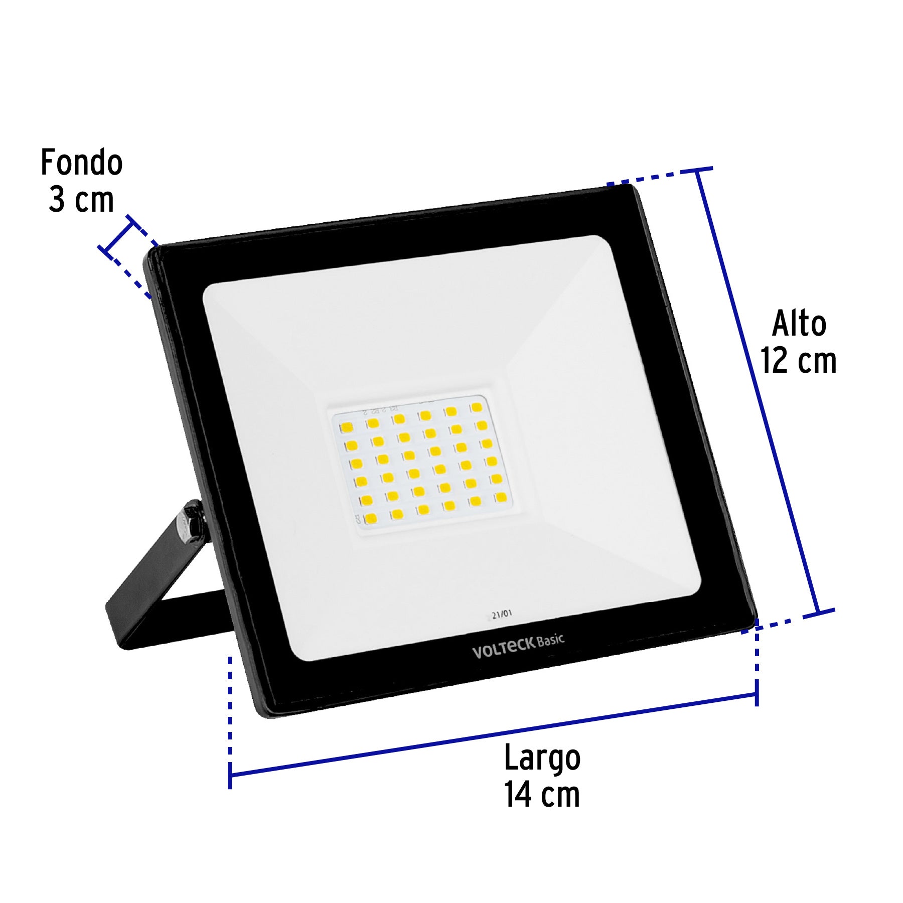 Reflector ultra delgado LED 30 W luz de día, Volteck Basic REF-402L 22042 MM0