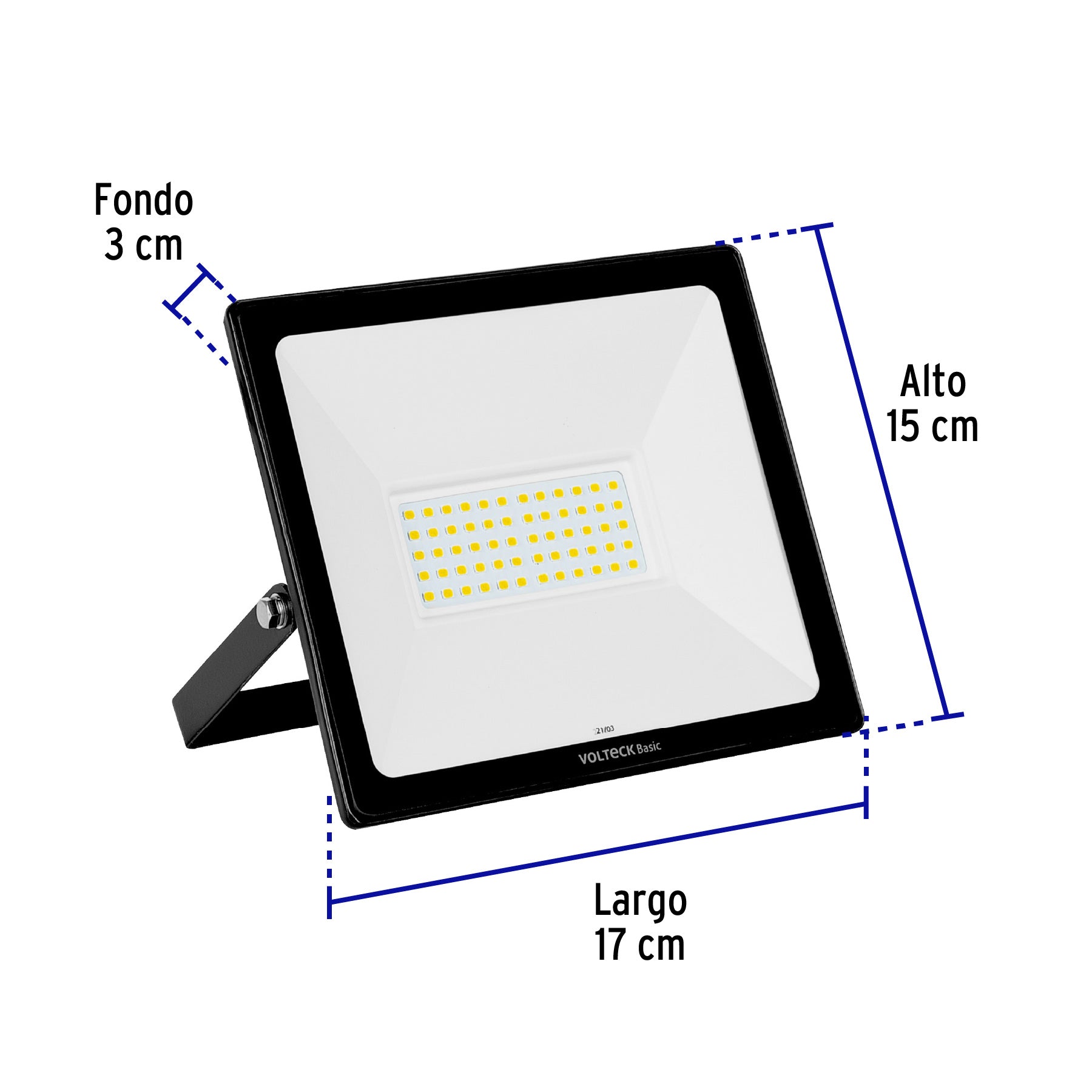 Reflector ultra delgado LED 50 W luz de día, Volteck Basic REF-403L 22043 MM0