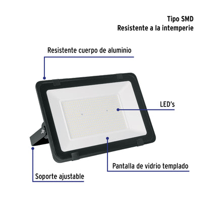 Reflector ultra delgado LED 300 W luz de día, Volteck Basic REF-407L 26112 MM00