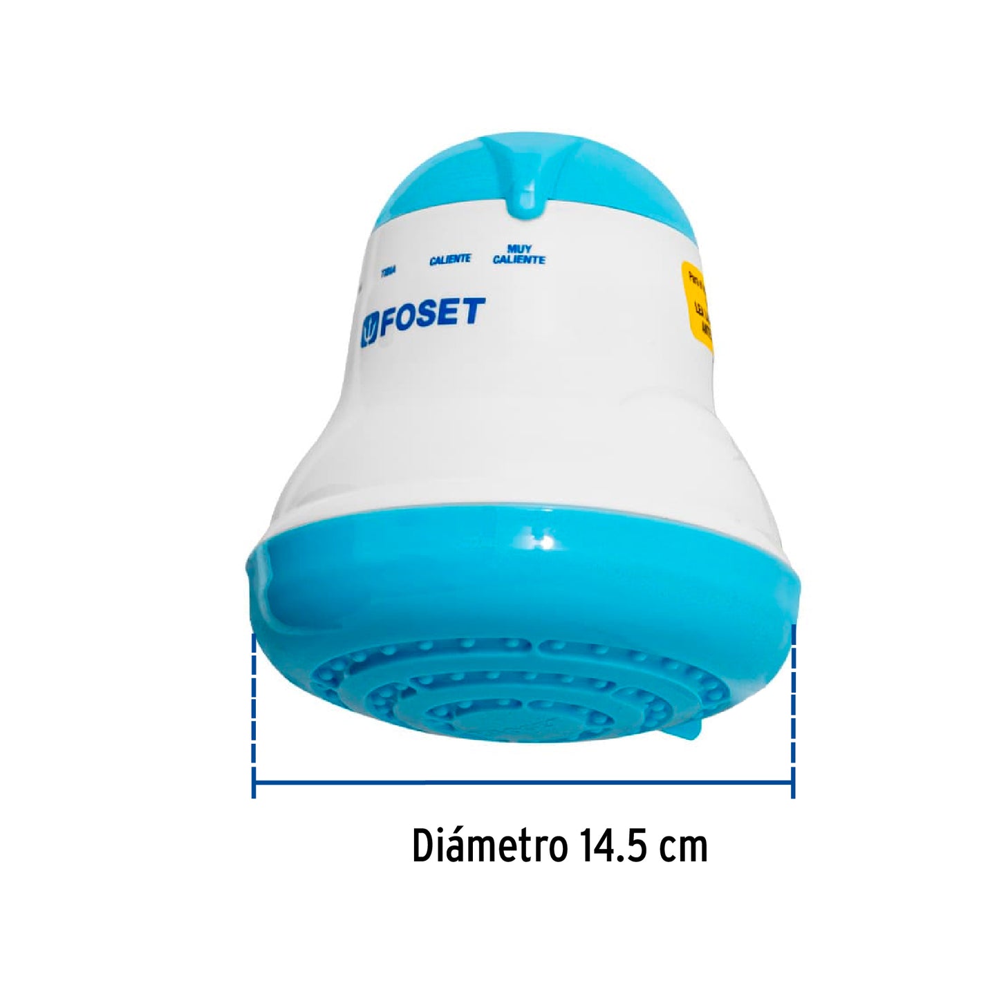 Regadera eléctrica, 4 temperaturas, 14.5cm, azul, Foset REGEL-4A 45155 MM00