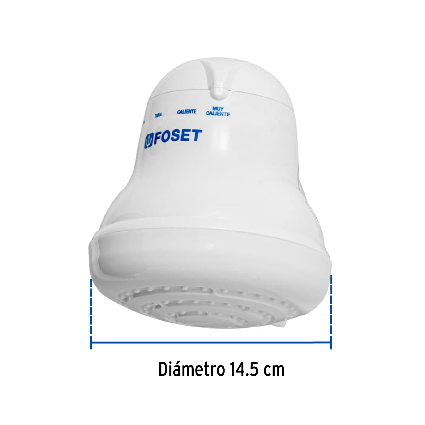 Regadera eléctrica, 4 temperaturas, 14.5cm, blanca, Foset REGEL-4 49491 MM00