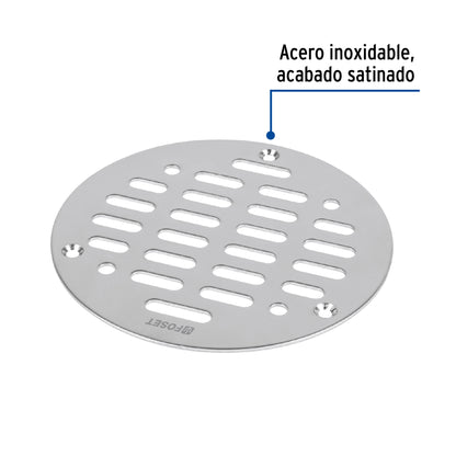 Rejilla de acero inoxidable 5', cierre con tornillos, Foset REJI-5 46047 MM00