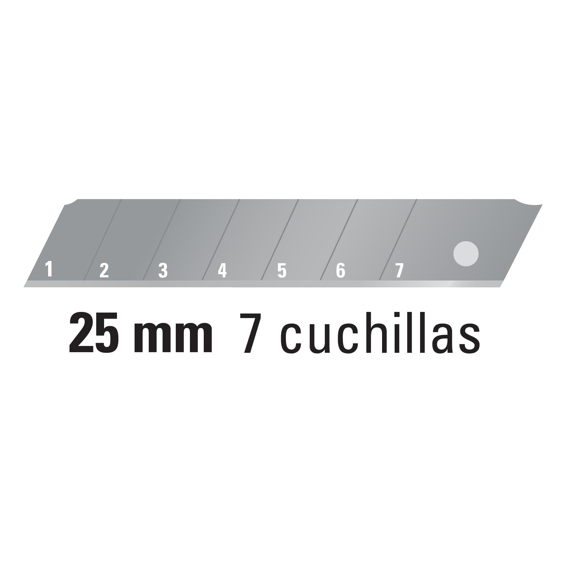 Estuche con 10 cuchillas SK2 de 25 mm para cutter, Expert REP-CUT-7X 100130 MM00