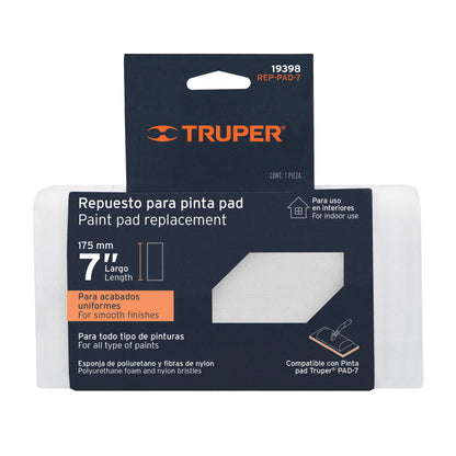 Repuesto para pinta pad, 7', Truper REP-PAD-7 19398 MM00