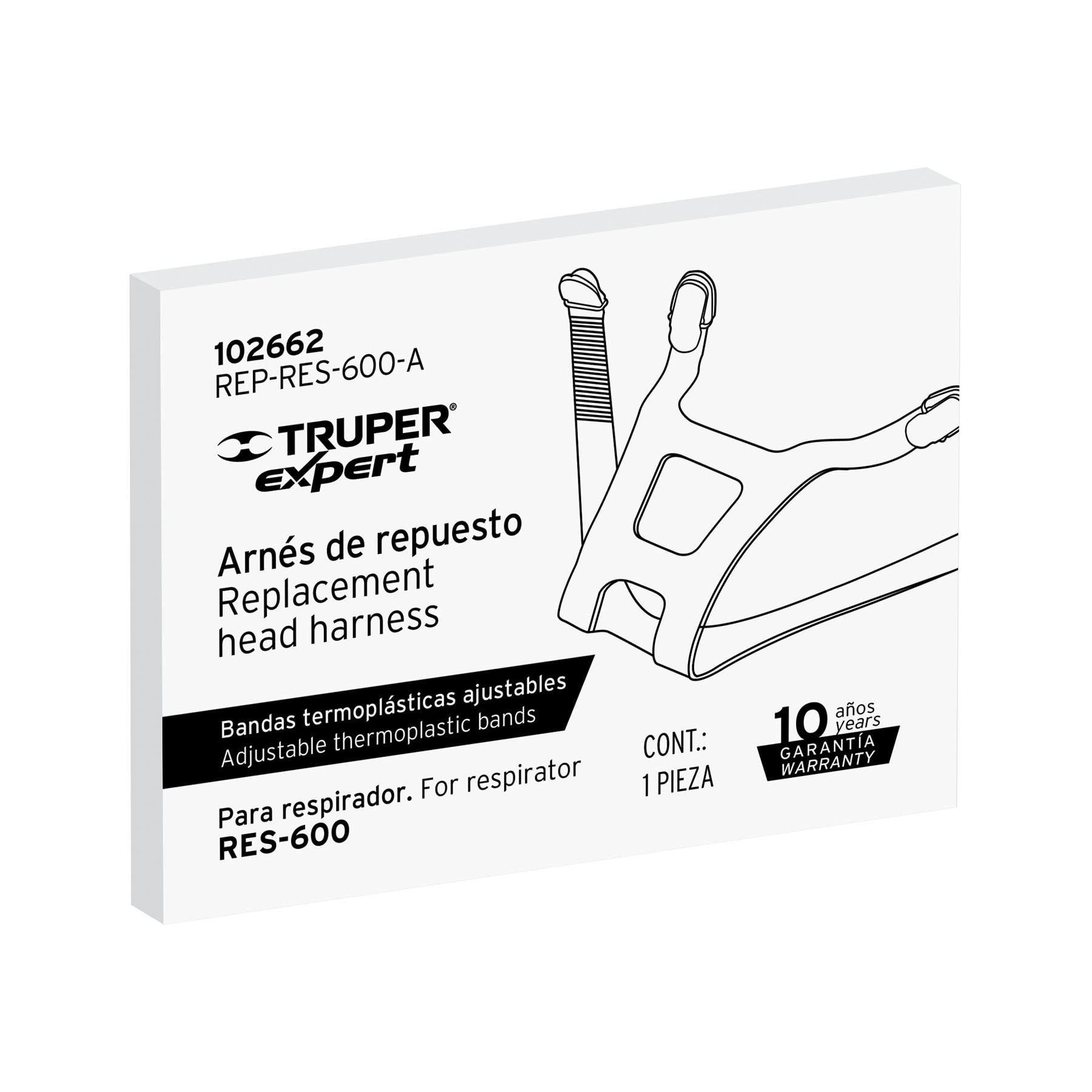 Arnés de repuesto para respirador RES-600, Truper REP-RES-600-A 102662 MM00