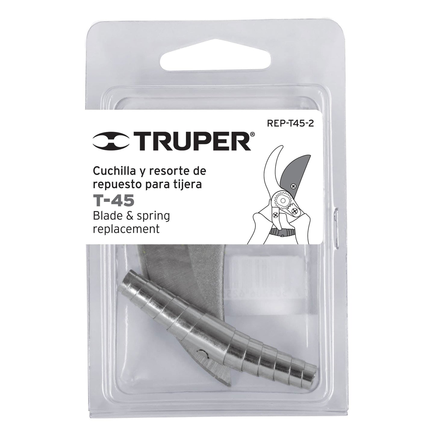 Repuesto de cuchilla y resorte para tijera T-45, Truper REP-T45-2 18464 MM00