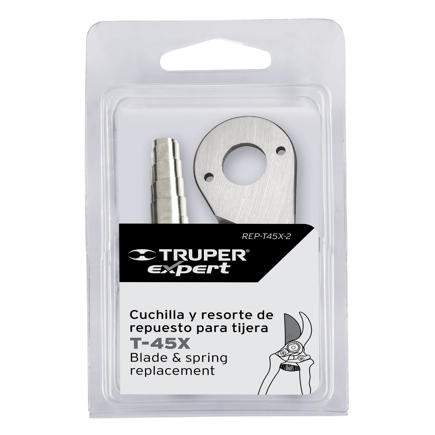 Repuesto de cuchilla y resorte para tijera T-45X, Truper REP-T45X-2 14715 MM00