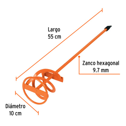 Revolvedor de pintura, 100 mm diámetro, Truper REV-10 15824 MM00