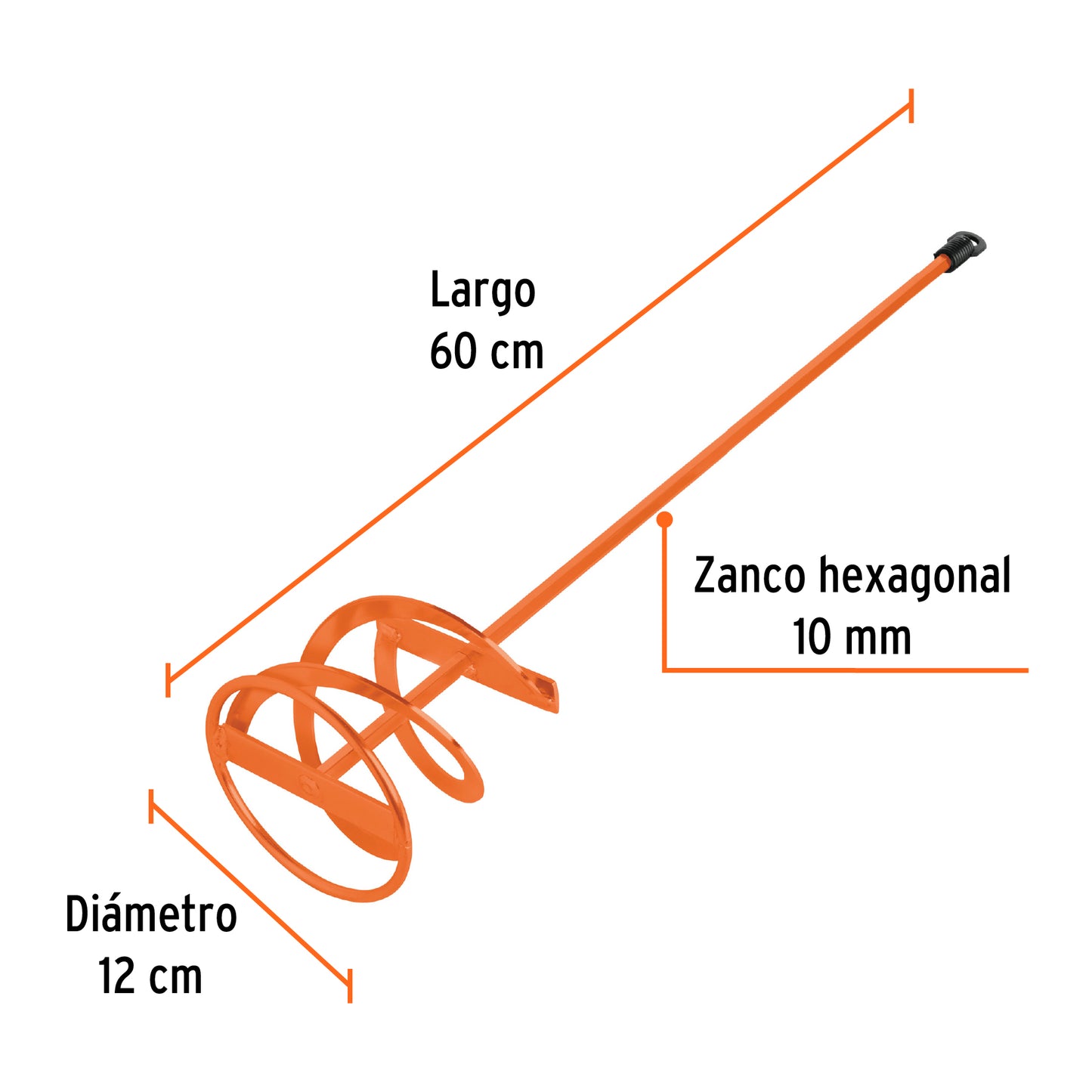 Revolvedor de pintura, 120 mm diámetro, Truper REV-12 102461 MM00