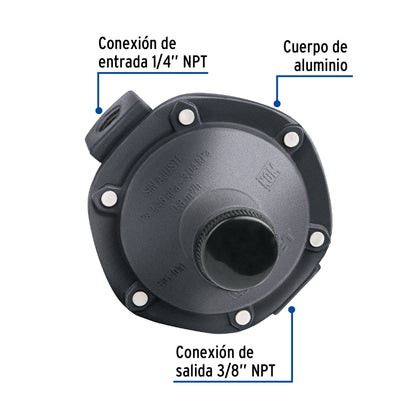 Regulador de gas 1 vía, baja presión, Foset RG-102 40710 MM0