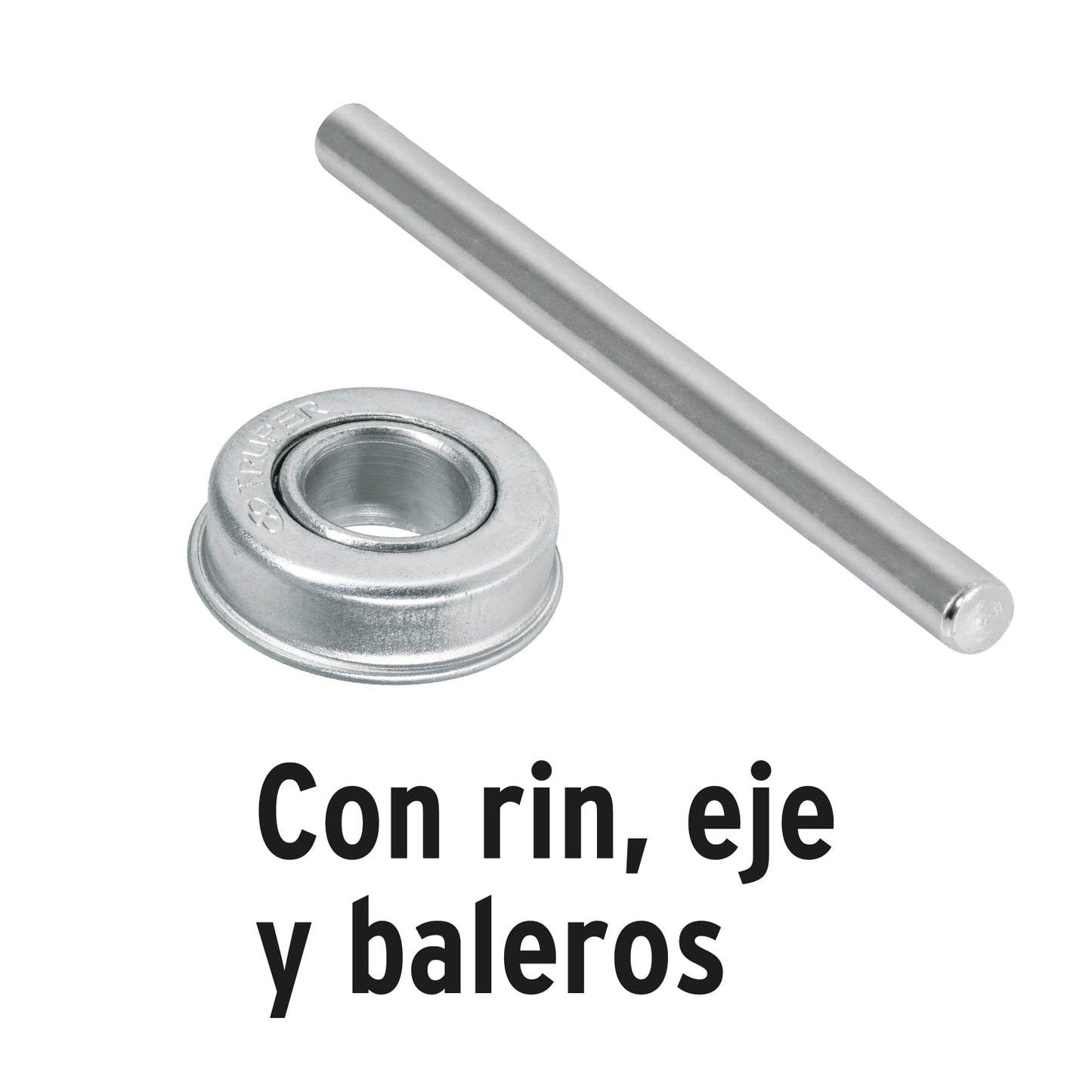 Llanta completa imponchable 13-1/2', incluye eje y baleros RN-X13 11229 MM0