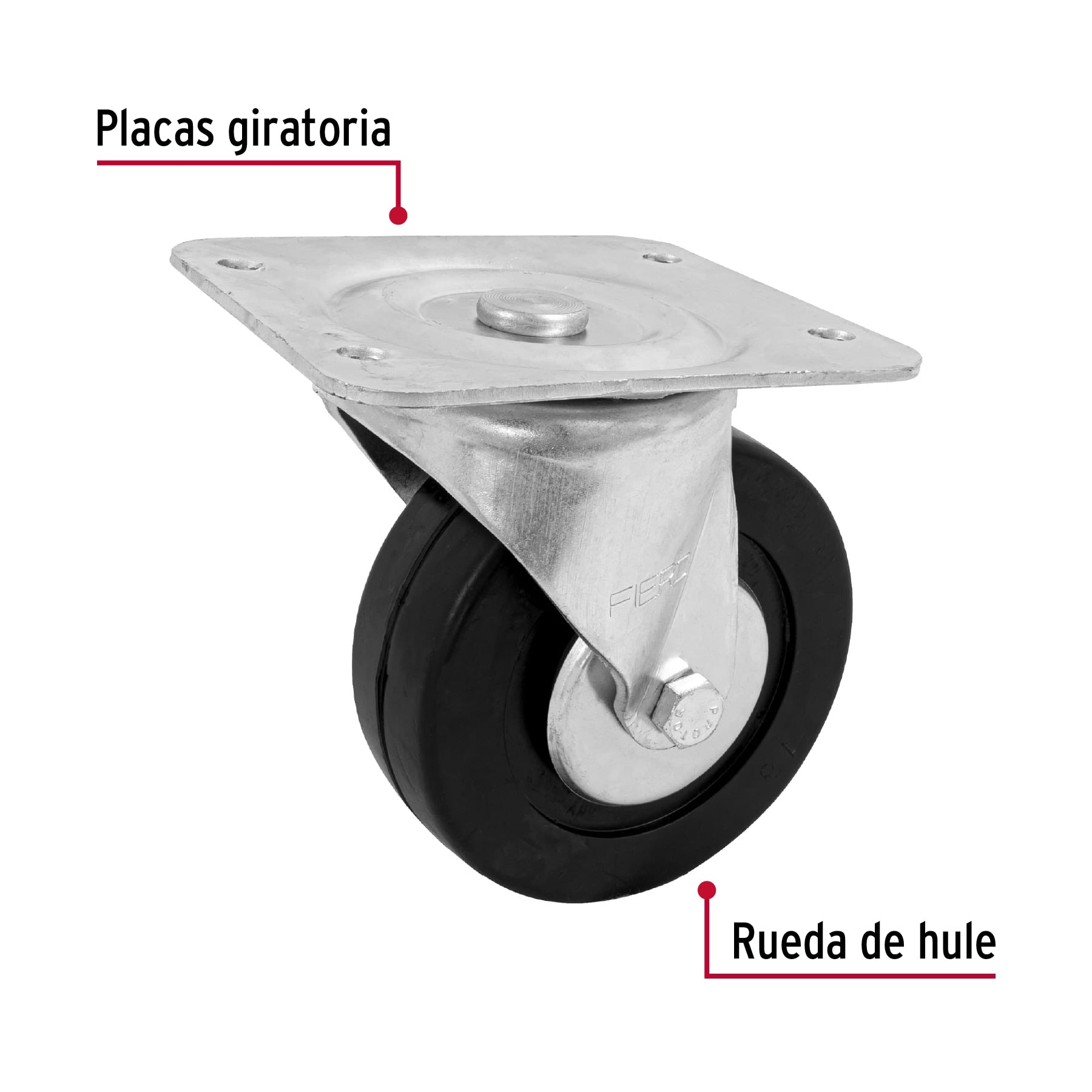 Rodaja hule 6', placa giratoria con balero, carga 150 kg RO-1220 48616 MM1