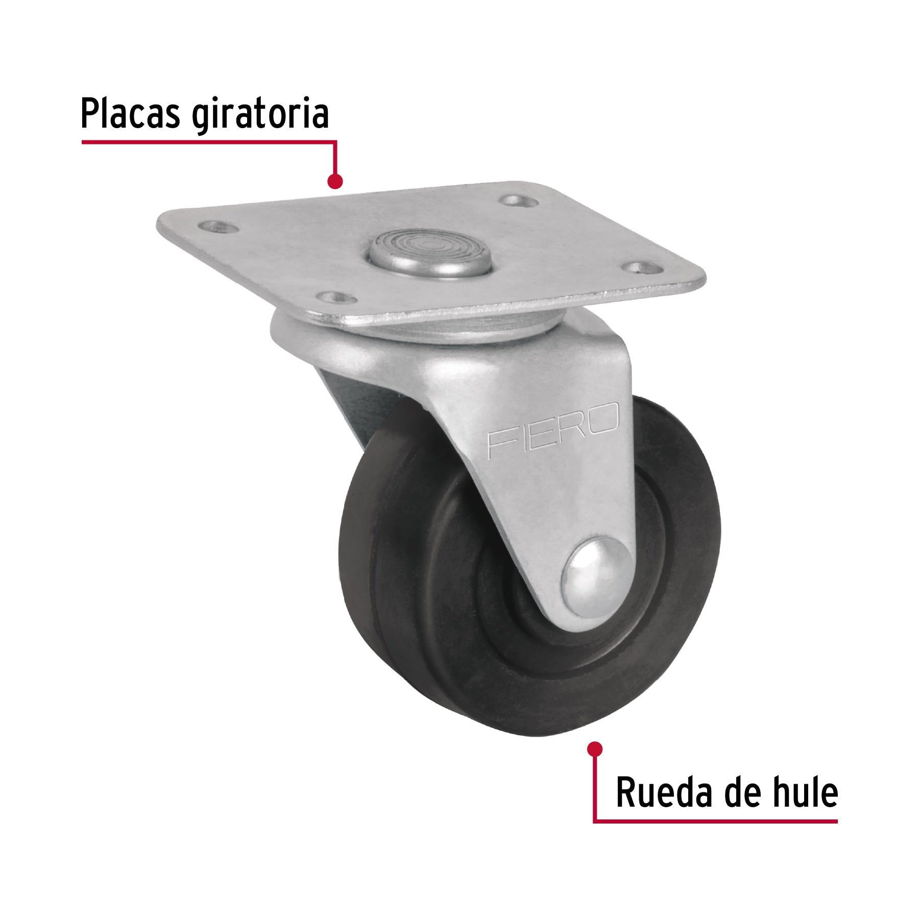 Rodaja hule 2', placa giratoria con buje, carga 25 kg RO-128 48604 MM1