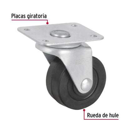 Rodaja hule 2', placa giratoria con balero, carga 40 kg RO-129 48605 MM1