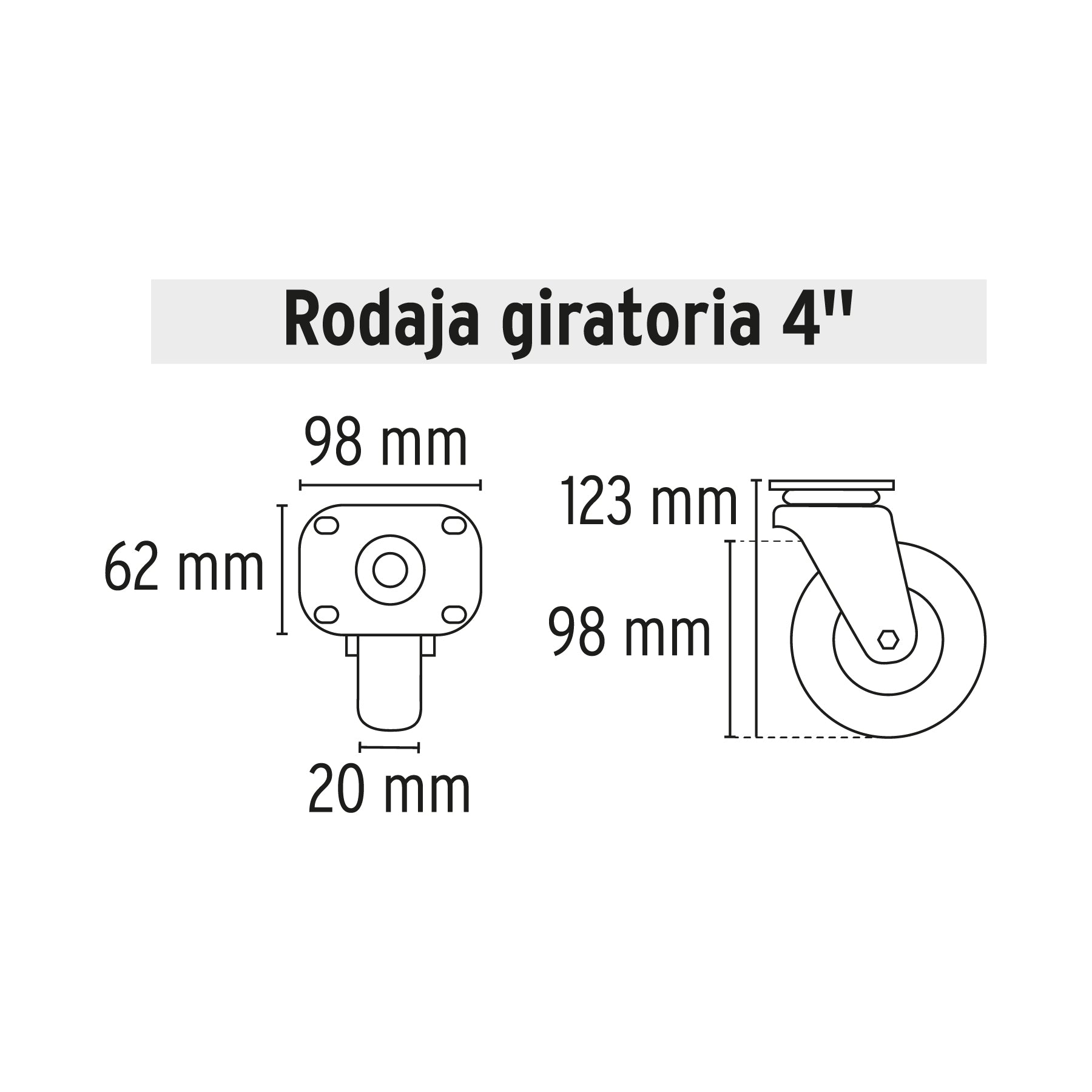 Rodaja giratoria de repuesto para DIA-385P, Fiero RO-4PPG 45089 MM1