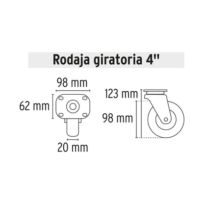 Rodaja giratoria de repuesto para DIA-385P, Fiero RO-4PPG 45089 MM1