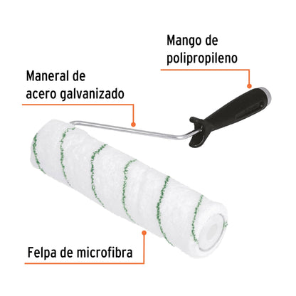 Rodillo para pintar 9' x 3/8' microfibra, sup. poco rugosas ROPI-910M 13894 MM00