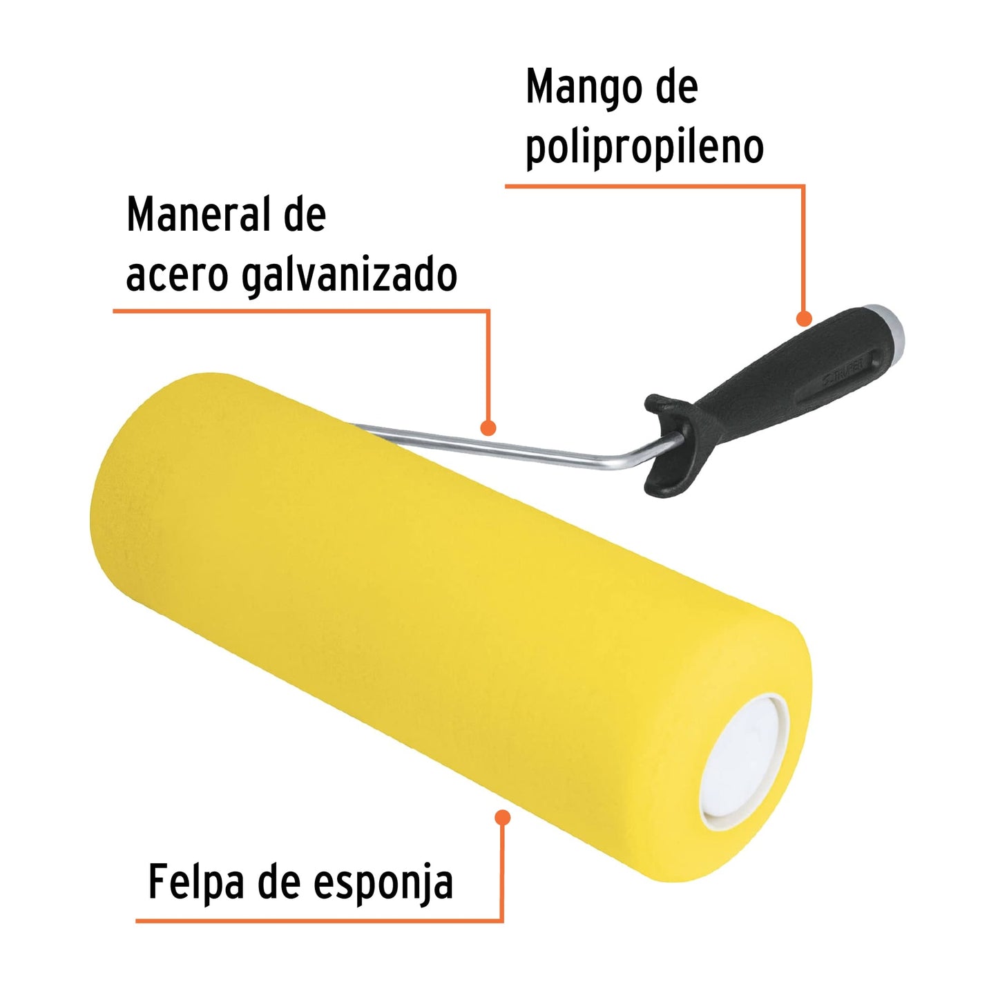 Rodillo para pintar 9'x 3/4' de esponja, superficies rugosas ROPI-920E 13842 MM00