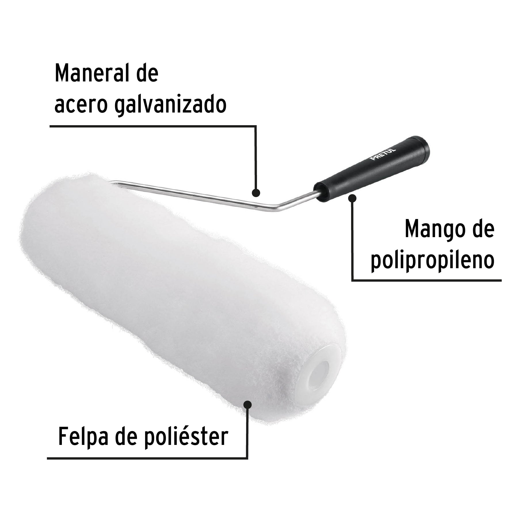 Rodillo para pintar, 9 x 3/4', superficies rugosas, Pretul ROPI-920P 28035 MM0