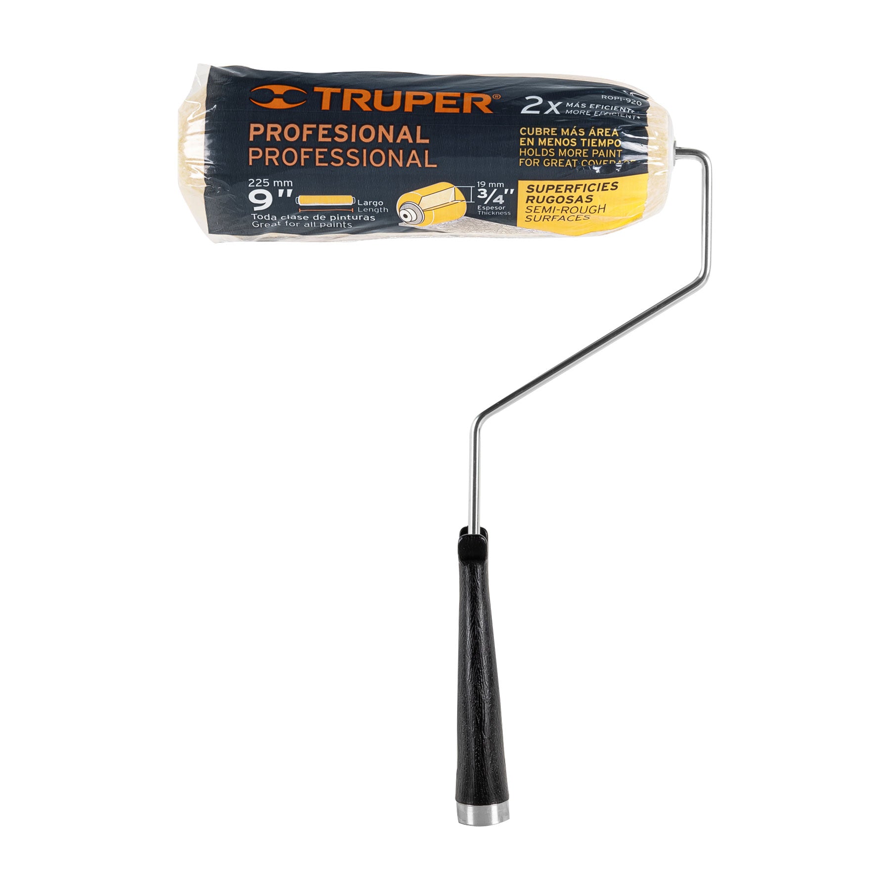 Rodillo para pintar 9' x 3/4' superficies rugosas, Truper ROPI-920 13877 MM00