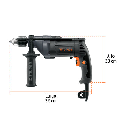 Rotomartillo 1/2' 800 W, industrial, Truper ROTO-1/2N8 15683 MM1