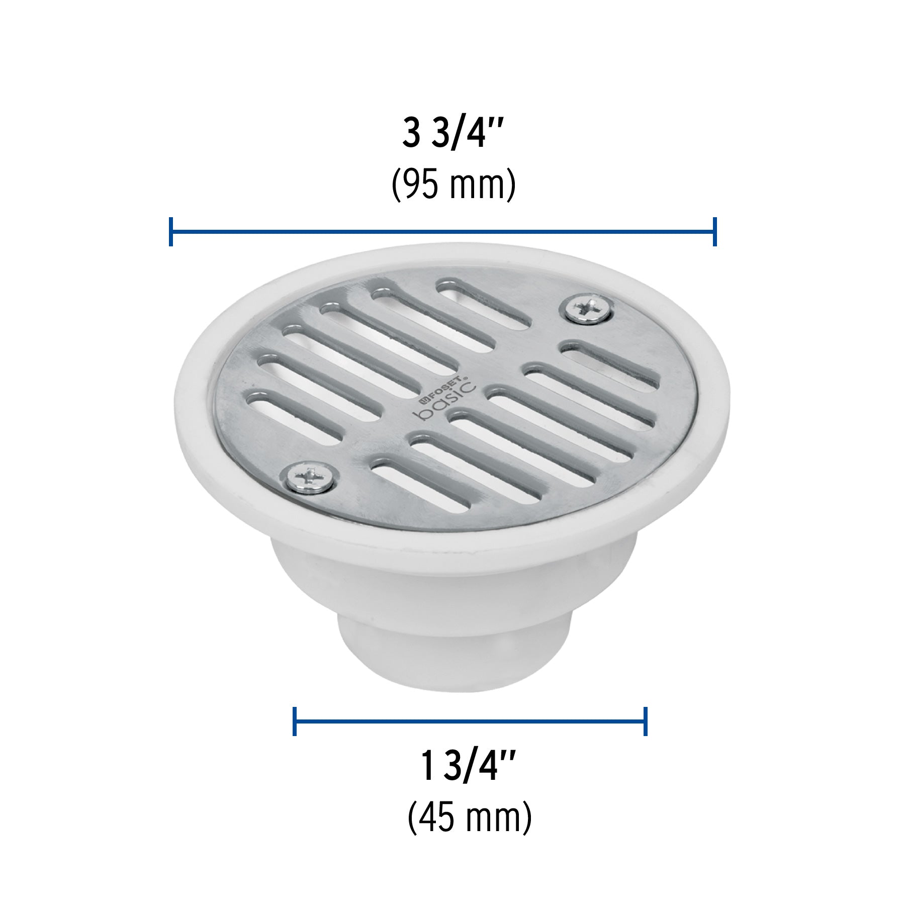 Resumidero polipropileno, redondo, modelo 'A', 3-3/4', Basic RS-502 49425 MM00