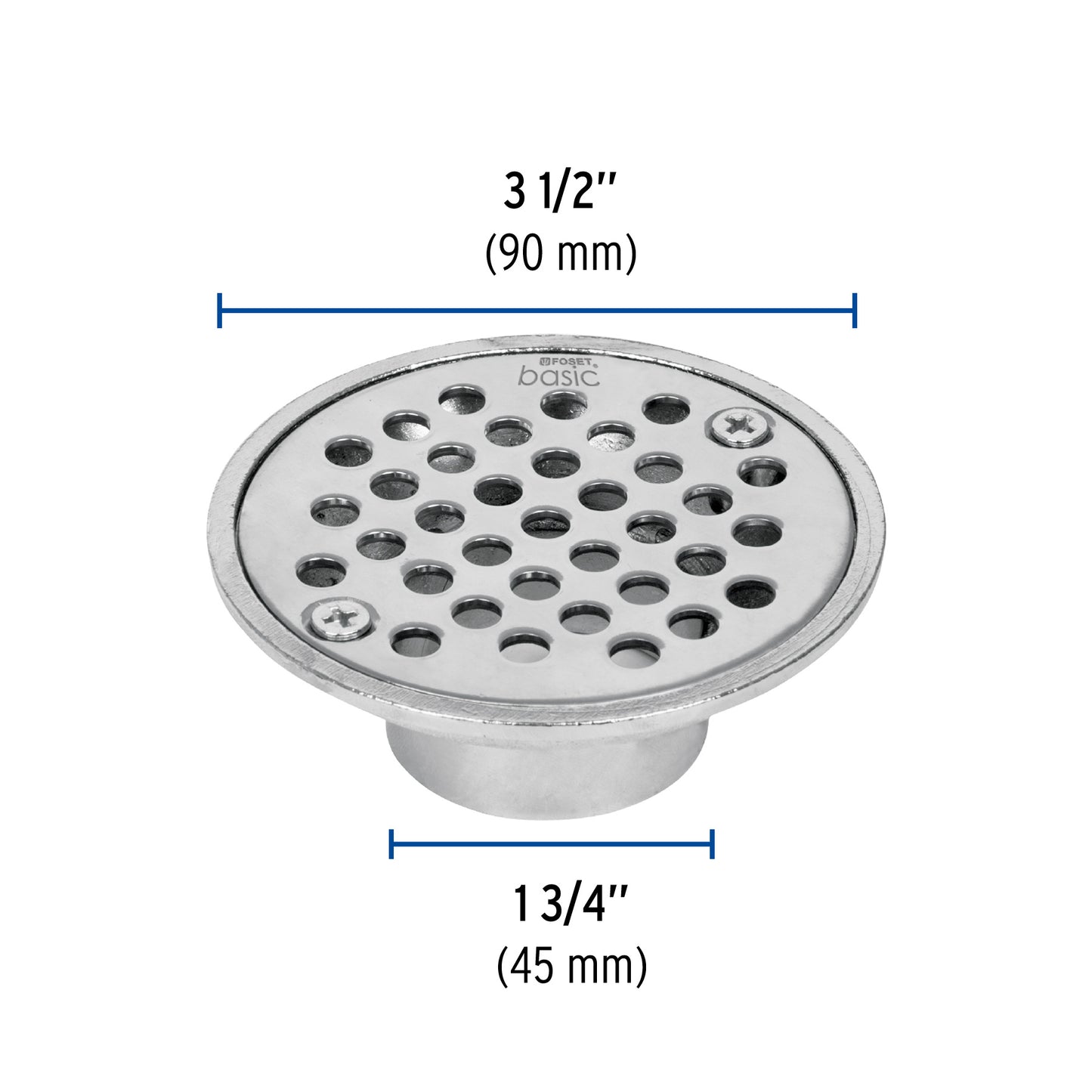 Resumidero de zinc, redondo, modelo 'A', 3-1/2', Basic RS-600 49424 MM00