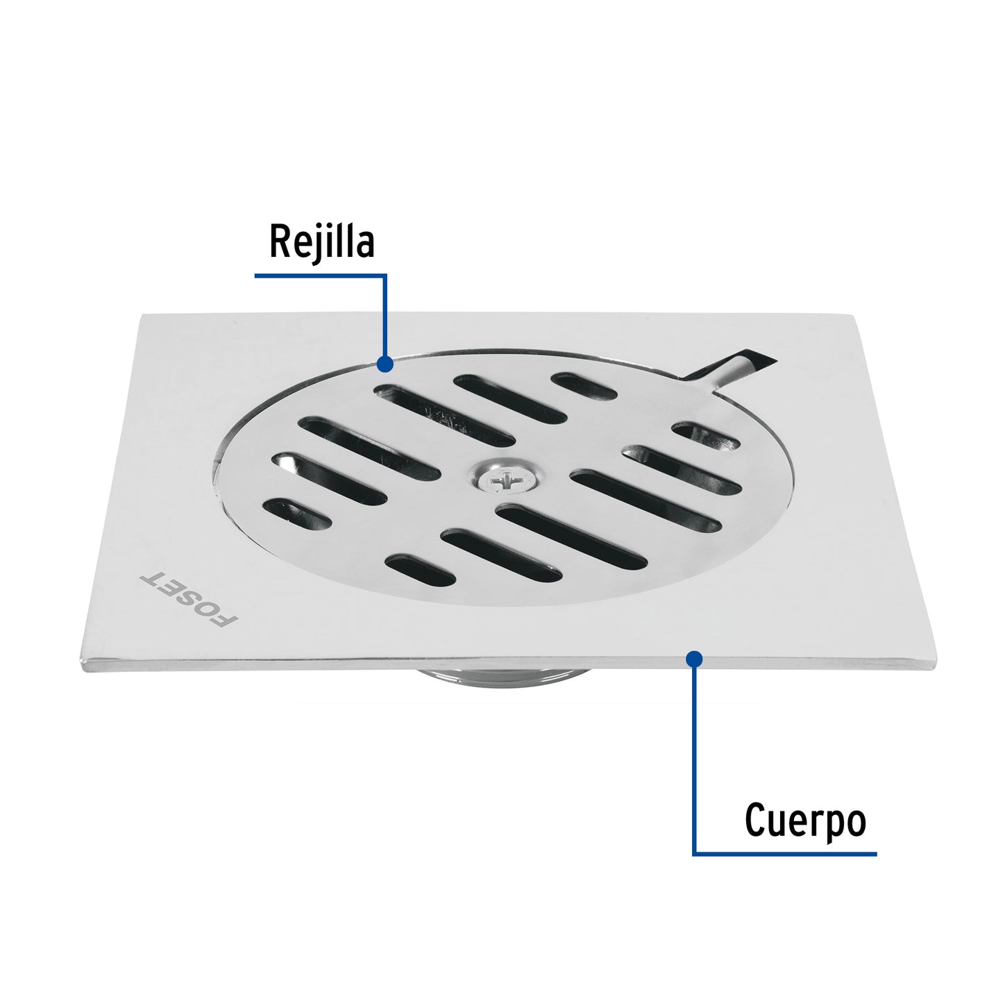 Resumidero cuadrado metálico 6' x 6', Foset RS-603 46138 MM00