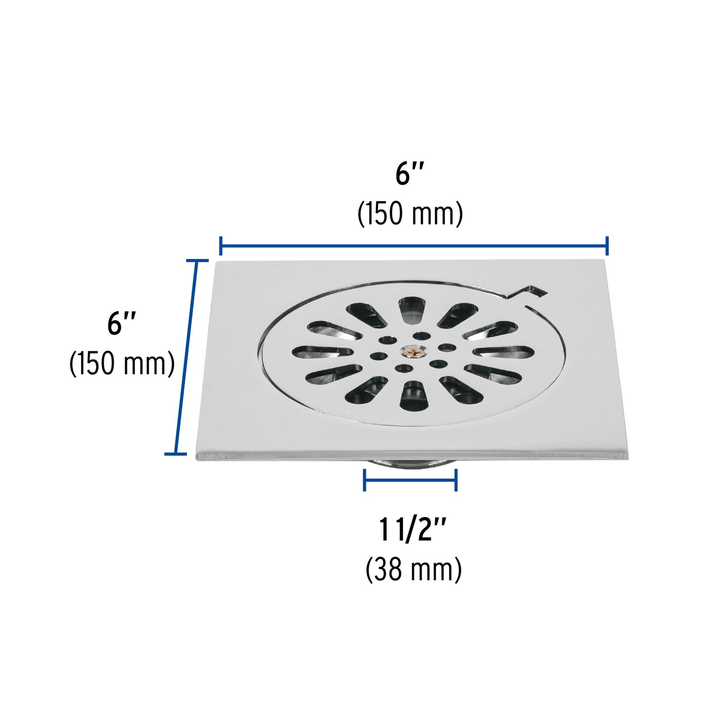 Resumidero cuadrado de latón 6' x 6', Foset RS-606 49271 MM00