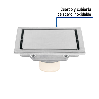 Resumidero reversible de 4', anti olores, acero inox, Aqua RS-703 46543 MM00