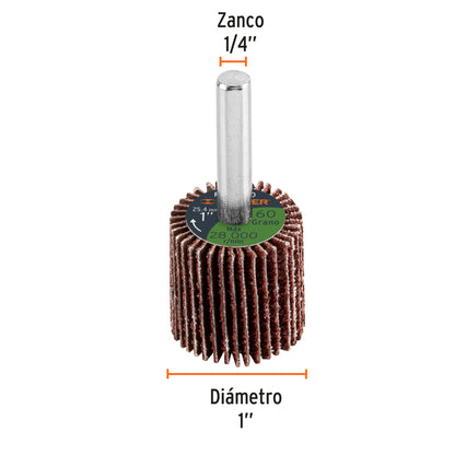 Rueda flap de 1', grano 60, Truper RUFLA-160 13033 MM00