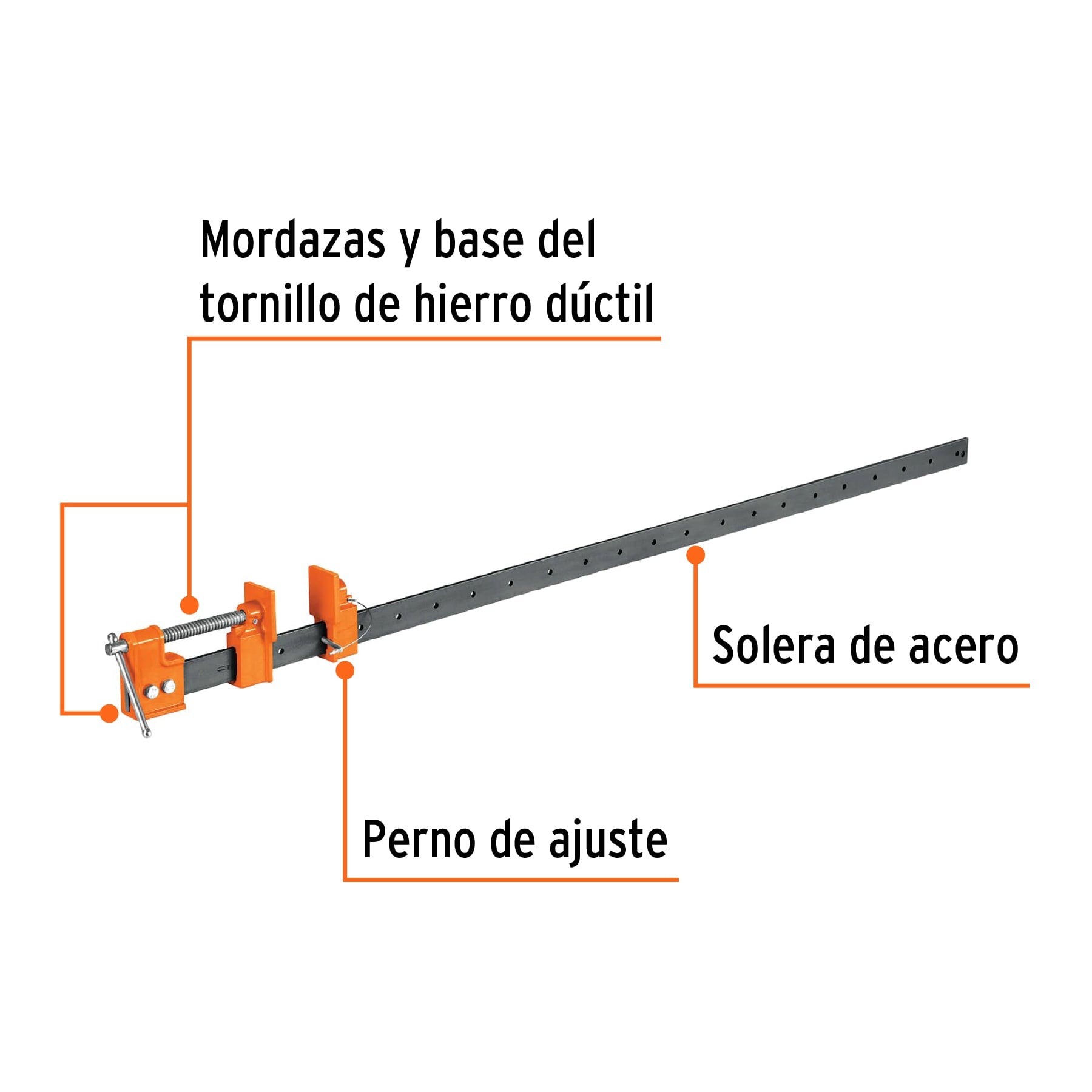 Sargento 48' de solera de acero, Truper S4 17737 MM0