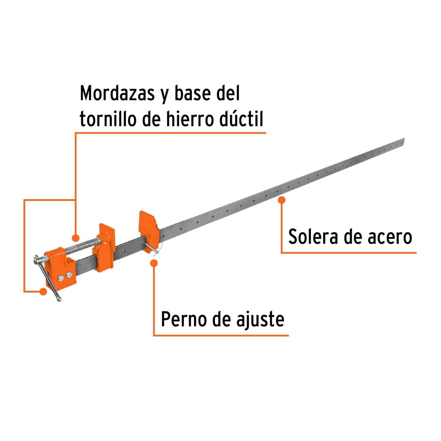 Sargento 72' de solera de acero, Truper S6 17739 MM0