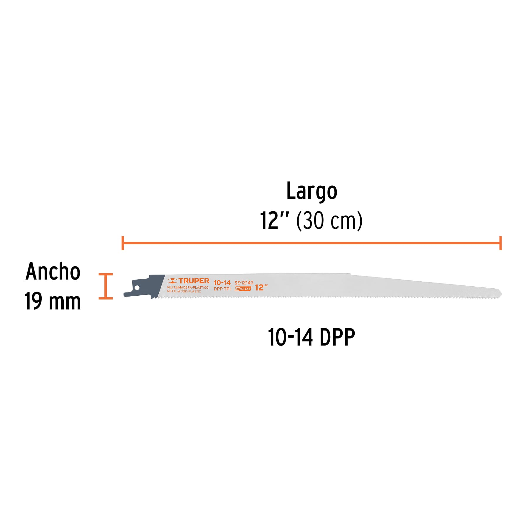 Blíster con 2 seguetas sierra sable 12' 10-14DPP uso general SE-1214G 10792 MM00