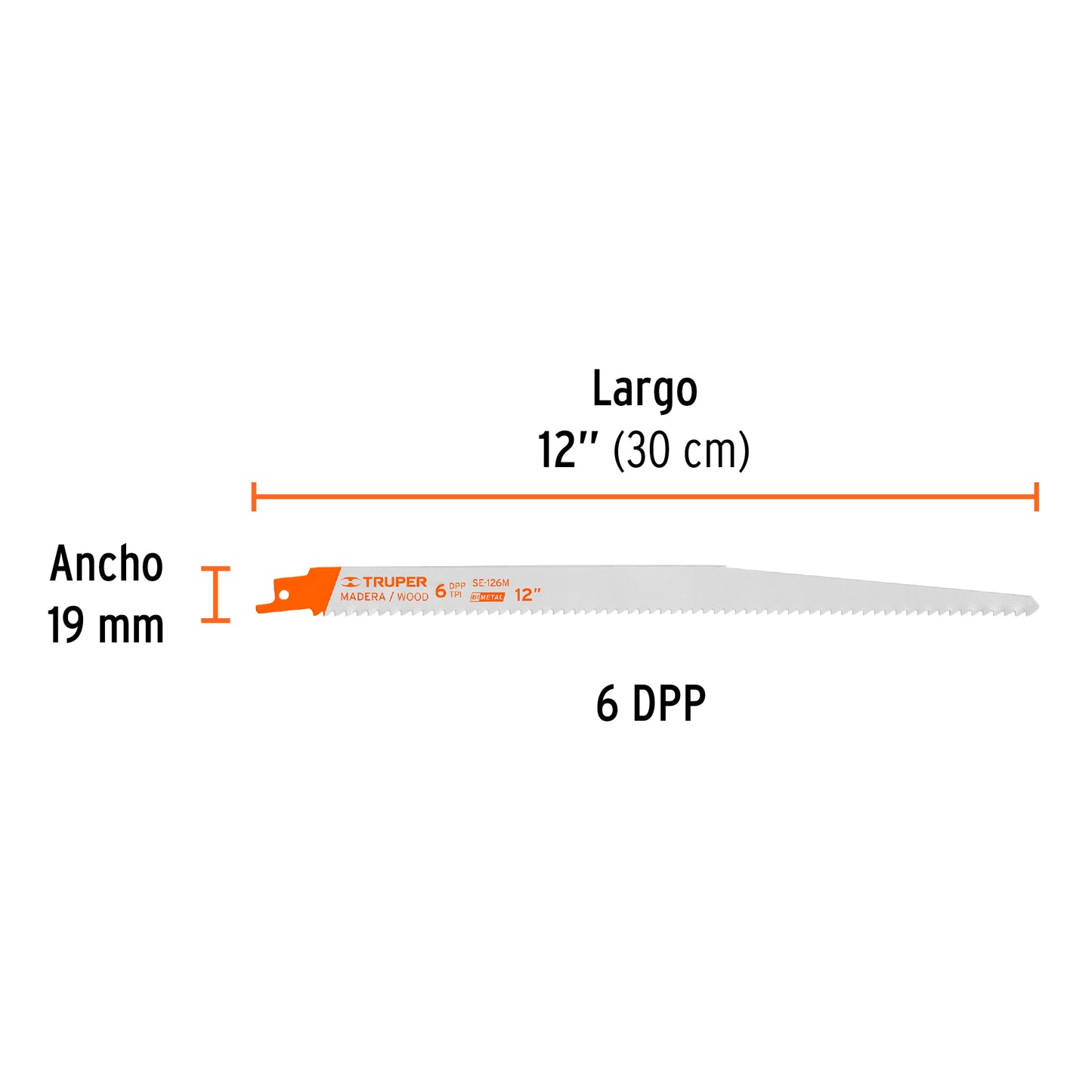 Blíster con 2 seguetas sierra sable 12' 6 DPP para madera SE-126M 10789 MM00