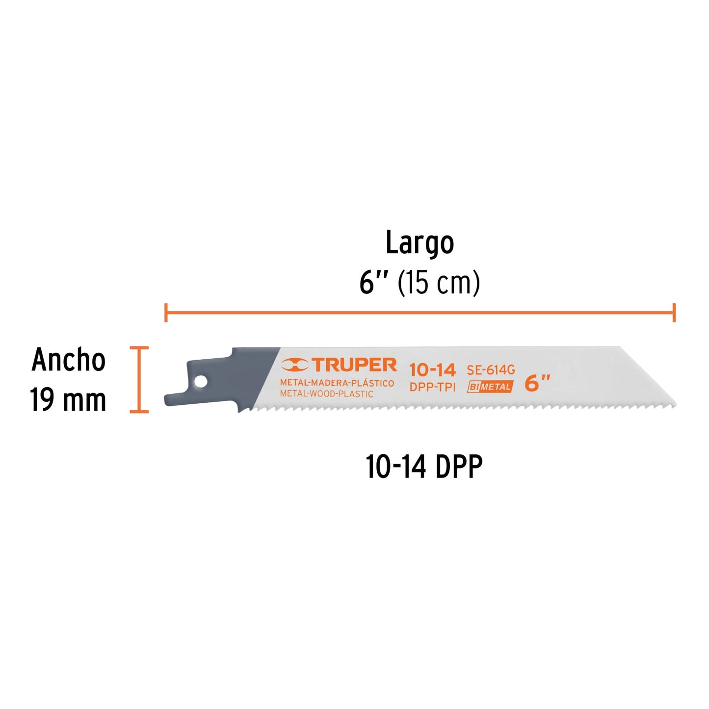 Blíster con 2 seguetas sierra sable 6' 10-14 DPP uso general SE-614G 10790 MM00