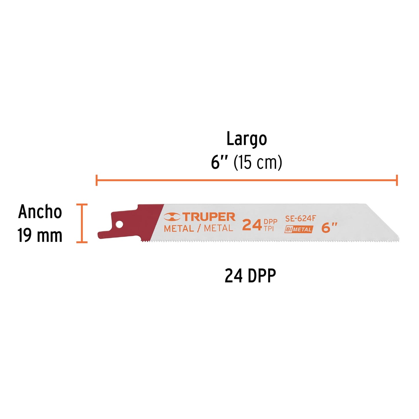 Blíster con 2 seguetas sierra sable 6' 24 DPP para metal SE-624F 10797 MM00