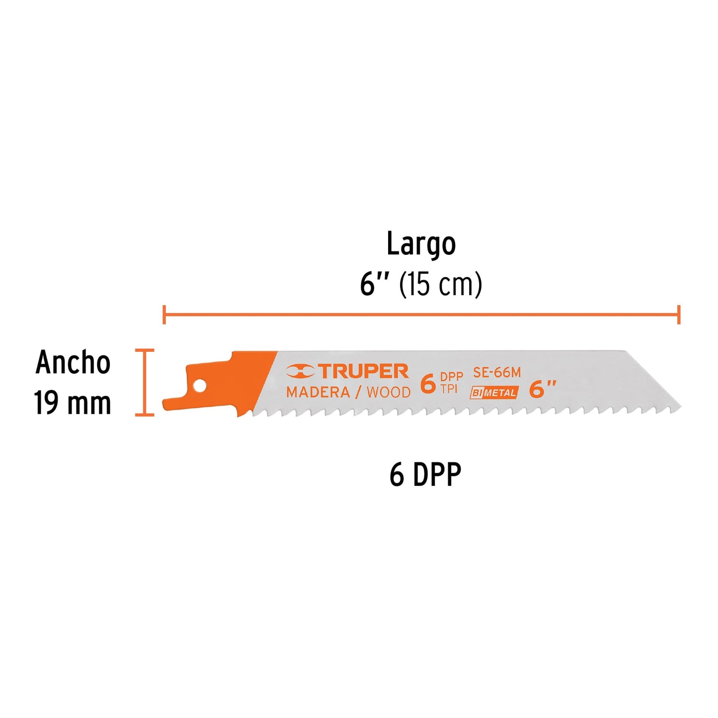 Blíster con 2 seguetas sierra sable 6' 6 DPP para madera SE-66M 10787 MM00