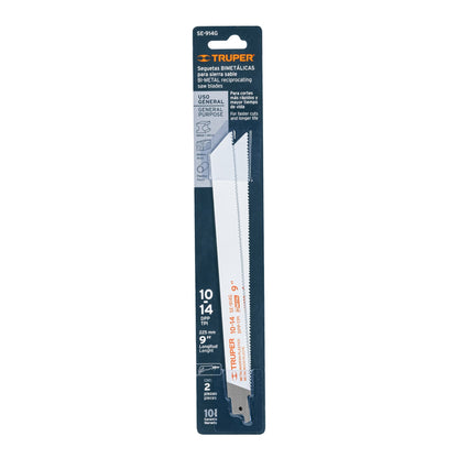 Blíster con 2 seguetas sierra sable 9' 10-14 DPP uso general SE-914G 10791 MM00