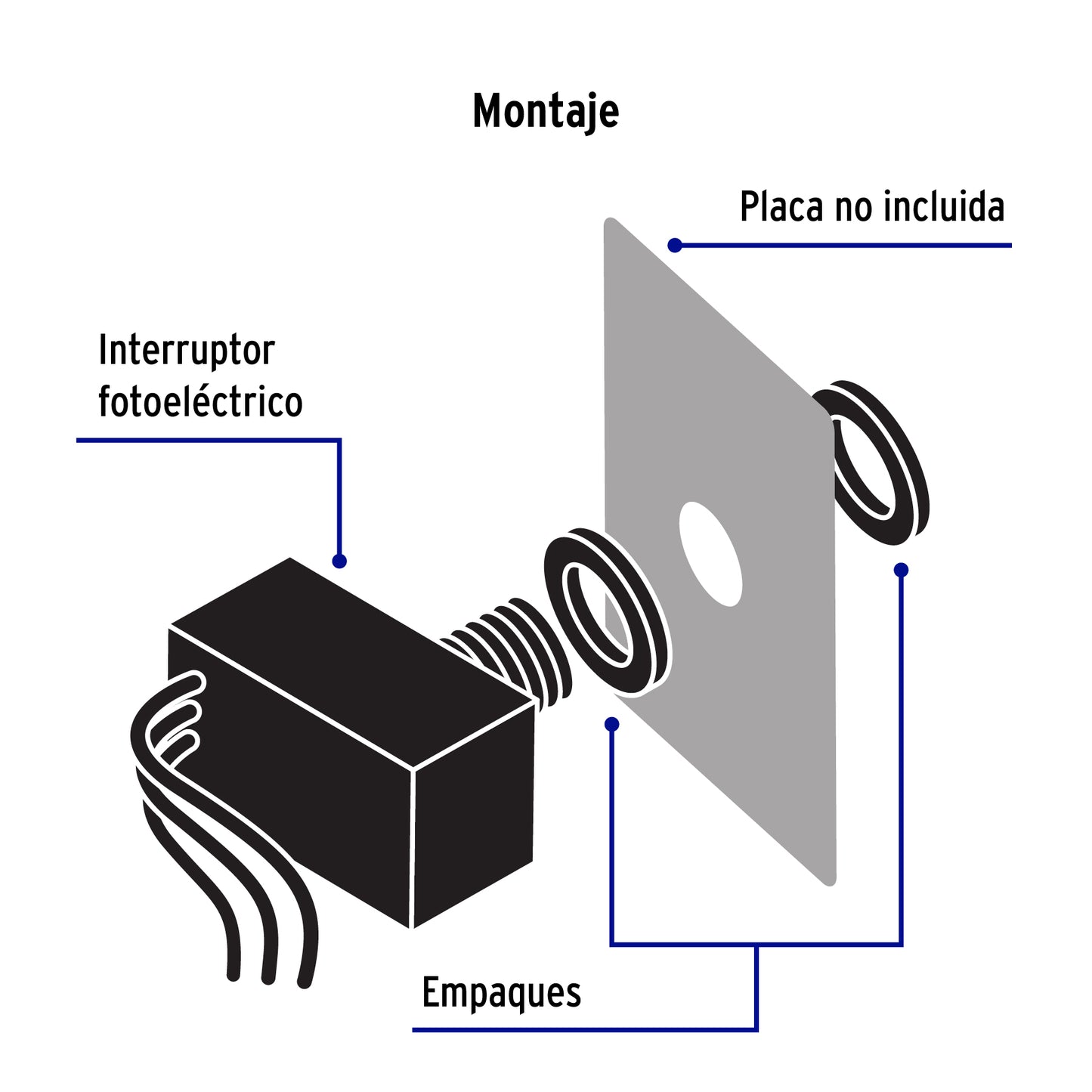 Interruptor fotoeléctrico 127 V, Volteck SEFO-LSI 49199 MM00