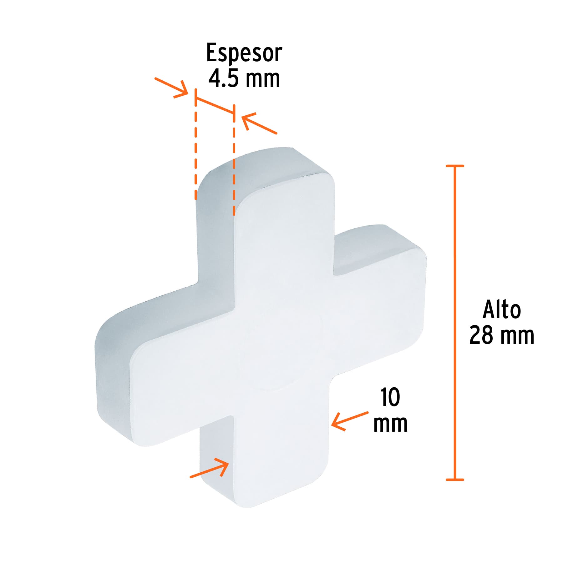 Bolsa con 75 separadores de 10 mm de losetas, Truper SELO-100 11941 MM00