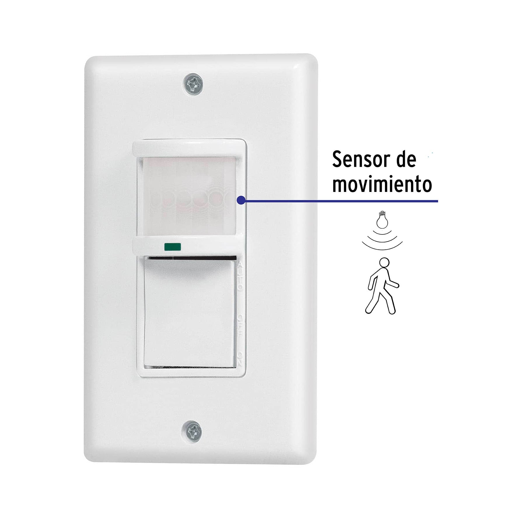 Sensor de movimiento con interruptor de pared, Volteck SEMO-CL 47230 MM00