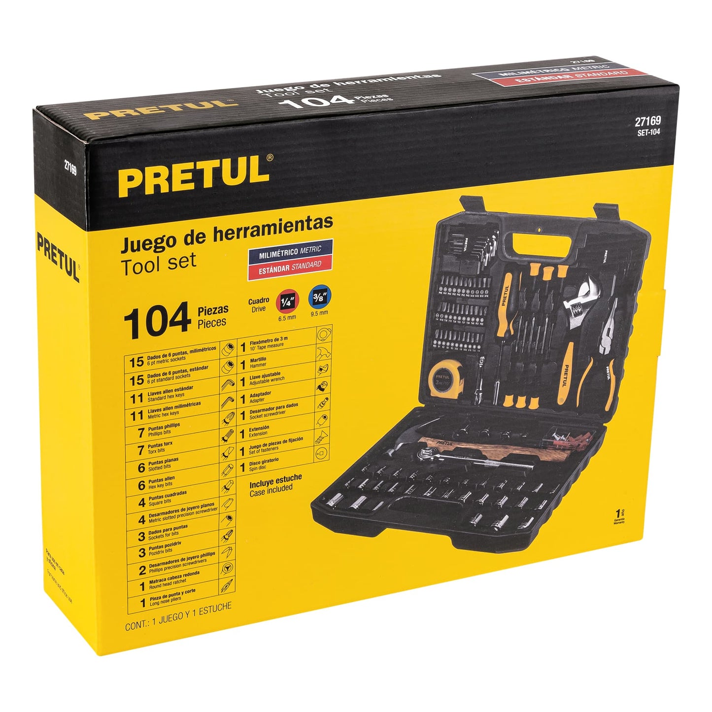 Juego de 104 herramientas, Pretul SET-104 27169 MM1