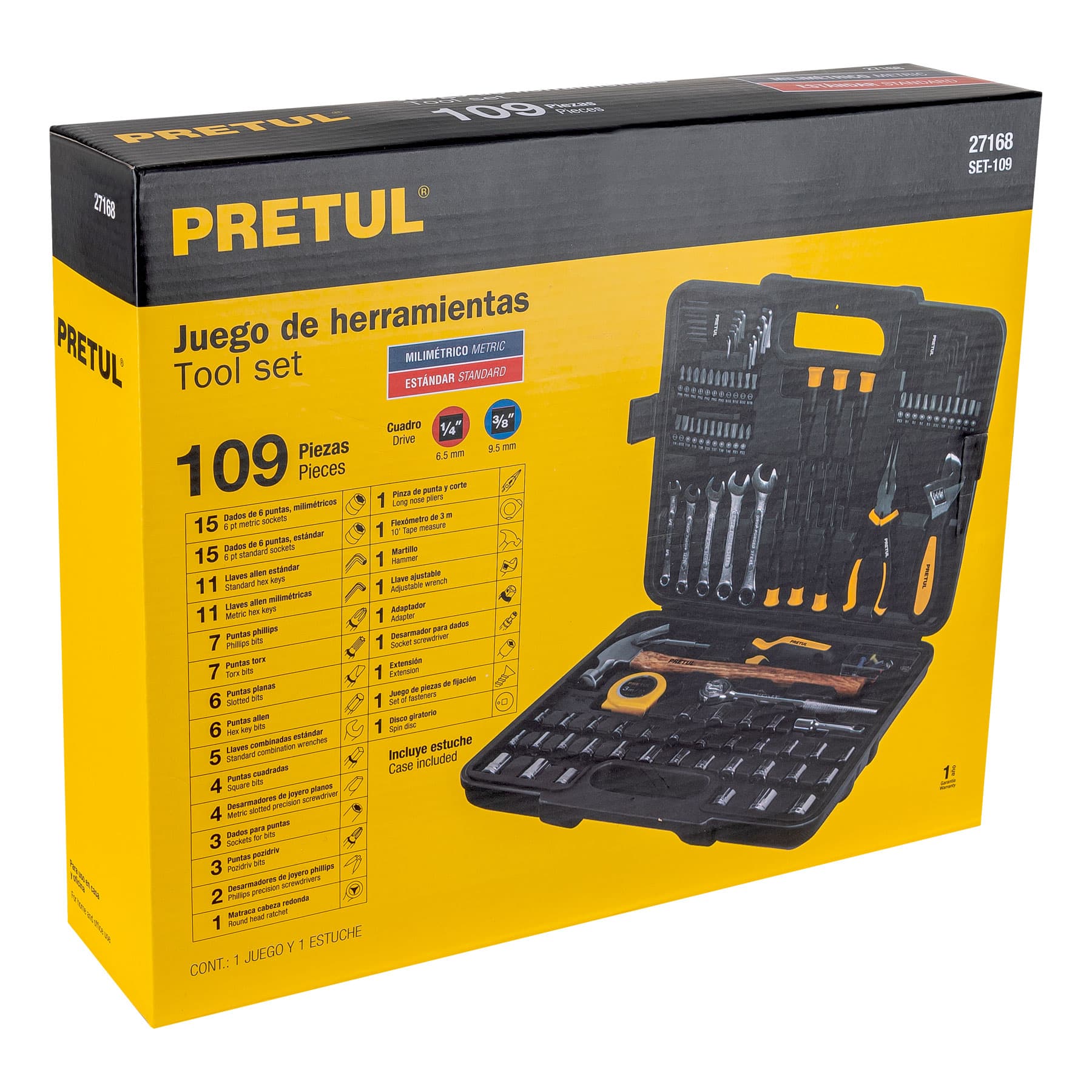 Juego de 109 herramientas, Pretul SET-109 27168 MM1