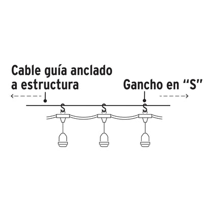 Serie de 14.6 m con 24 luces incandescentes para exterior SL-14I 49993 MM00