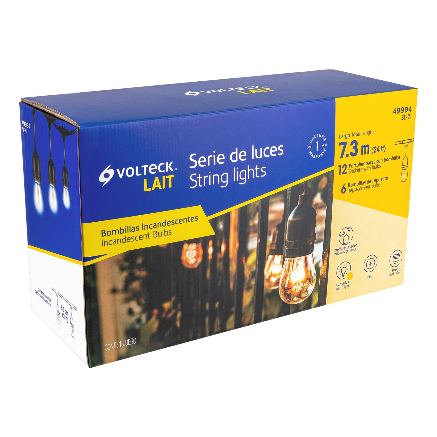 Serie de 7.3 m con 12 luces incandescentes para exterior SL-7I 49994 MM00