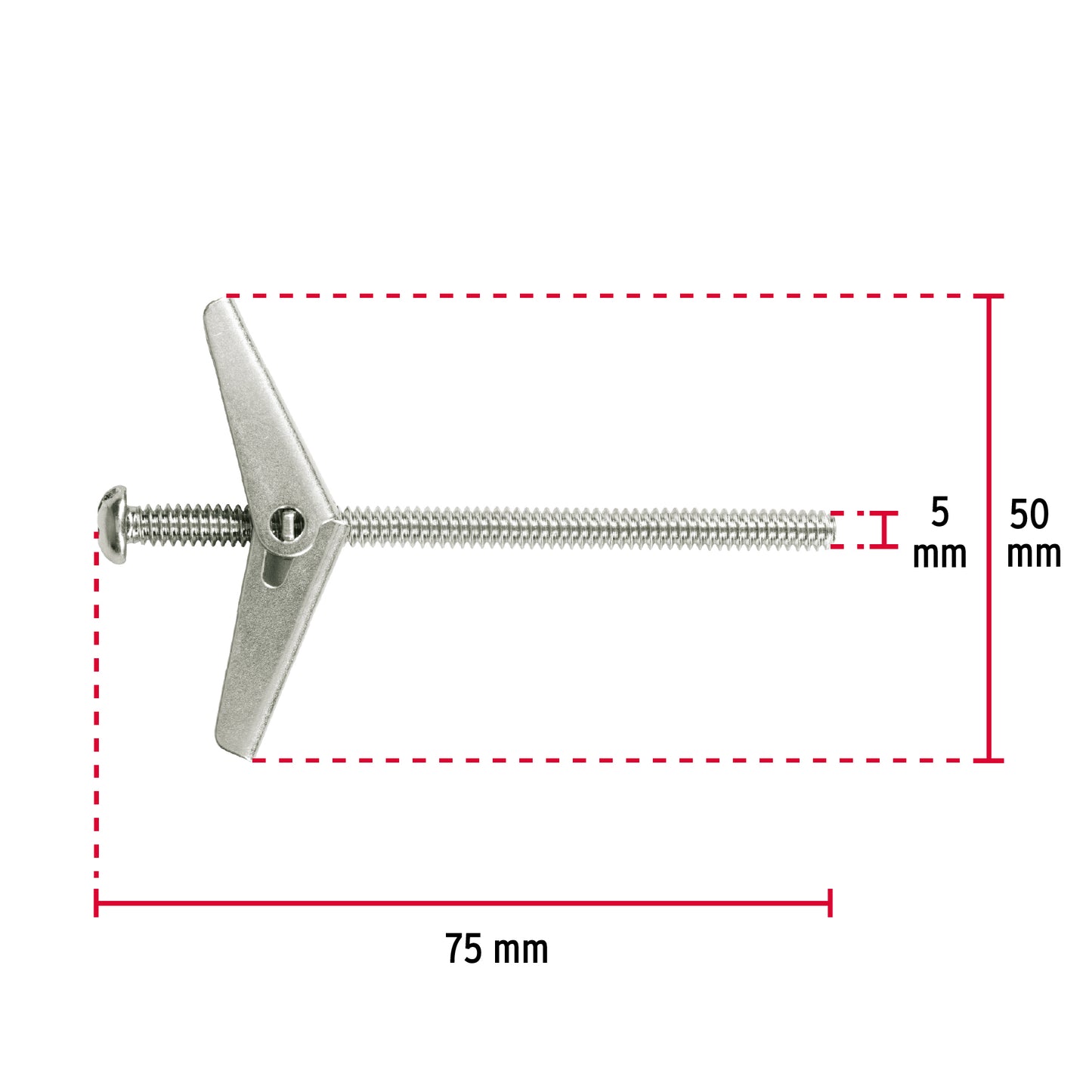 Caja con 100 sujetadores tipo mariposa de 3/16' x 3', Fiero SMA-3/16G 46968 MM00