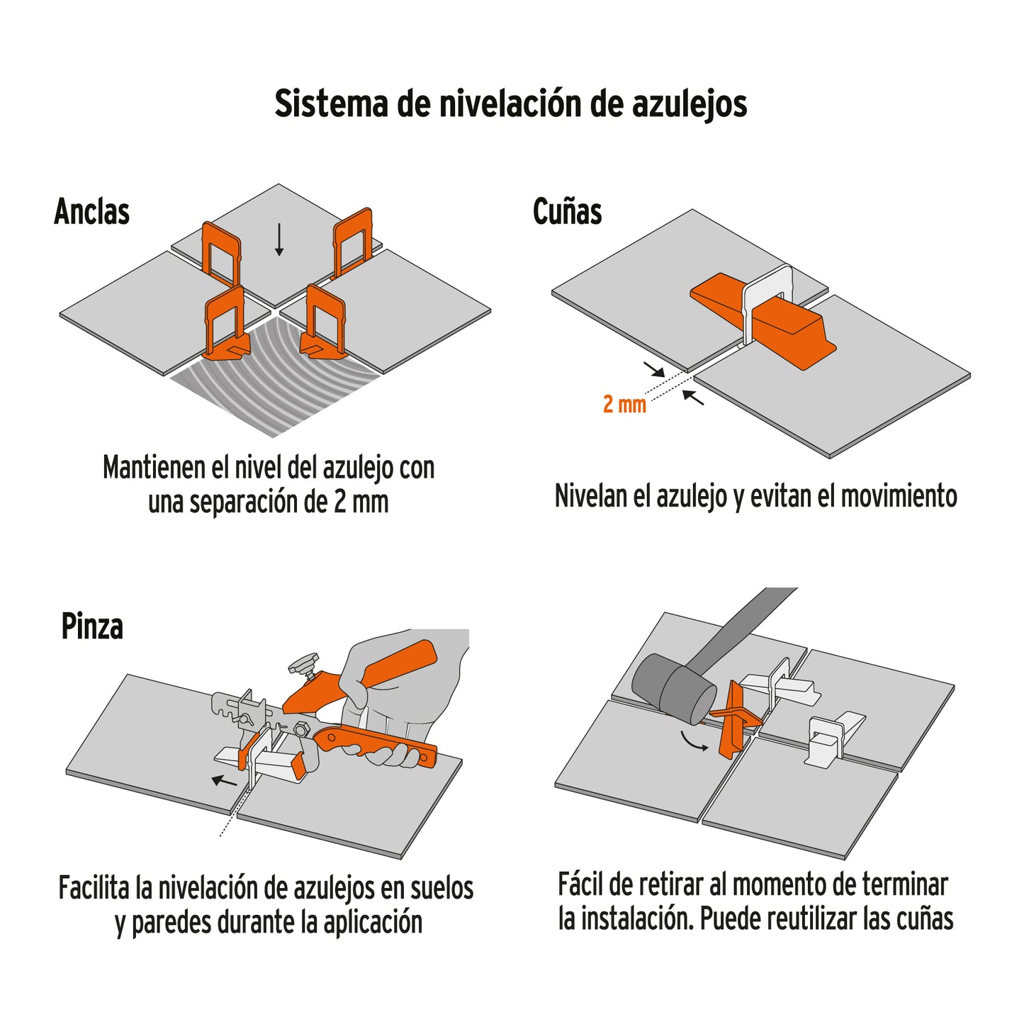 Sistema de nivelación para azulejos, Truper SN-KIT3 100515 MM00