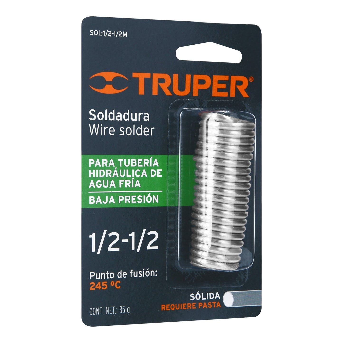 Mini soldadura sólida 1/2-1/2, tubería de baja presión, 85 g SOL-1/2-1/2M 13287 MM1