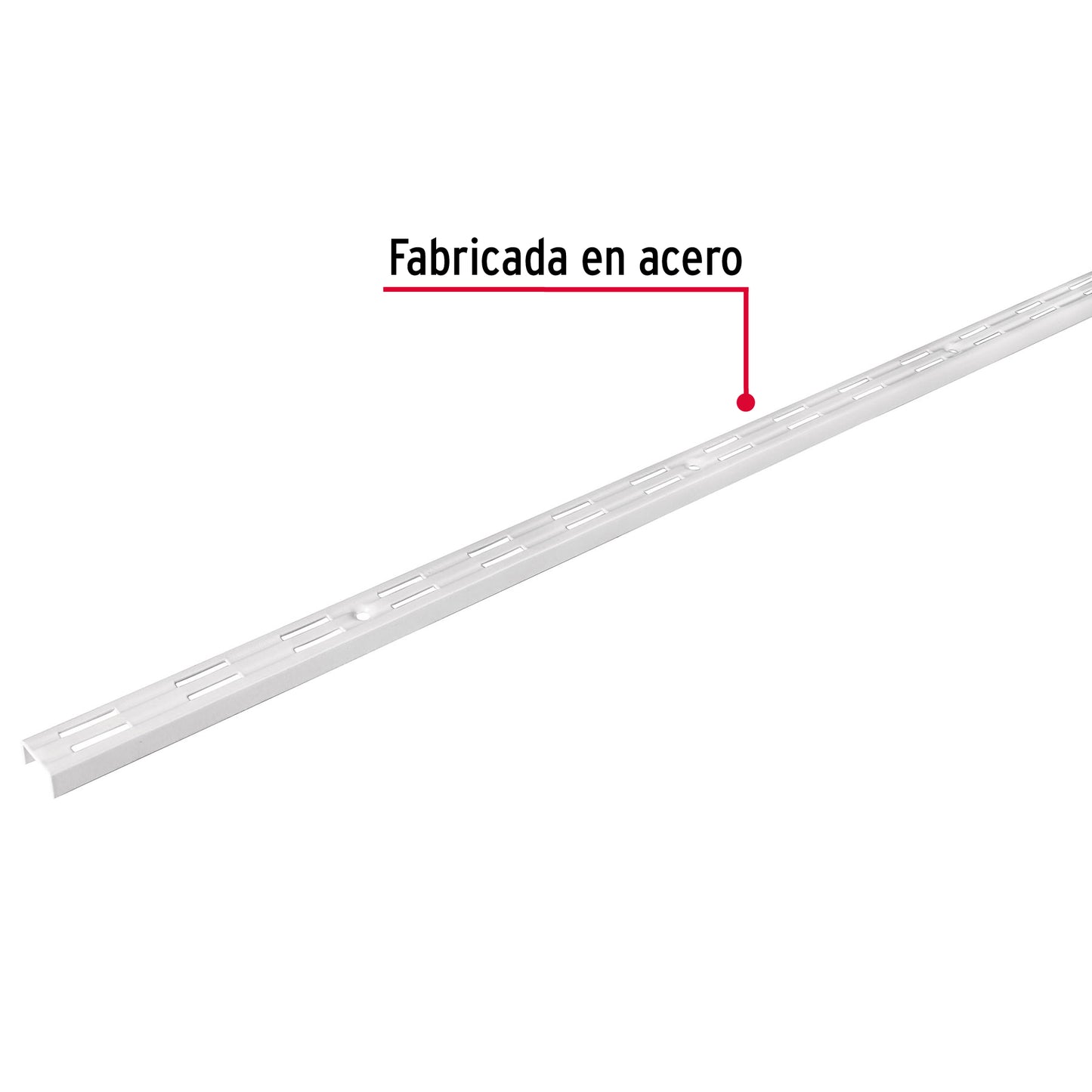 Cremallera doble blanca para ménsulas planas, 1.5m, Fiero SOMO-15CD 47718 MM00